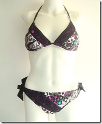 Ladies' sexy bikini with mesh frill
